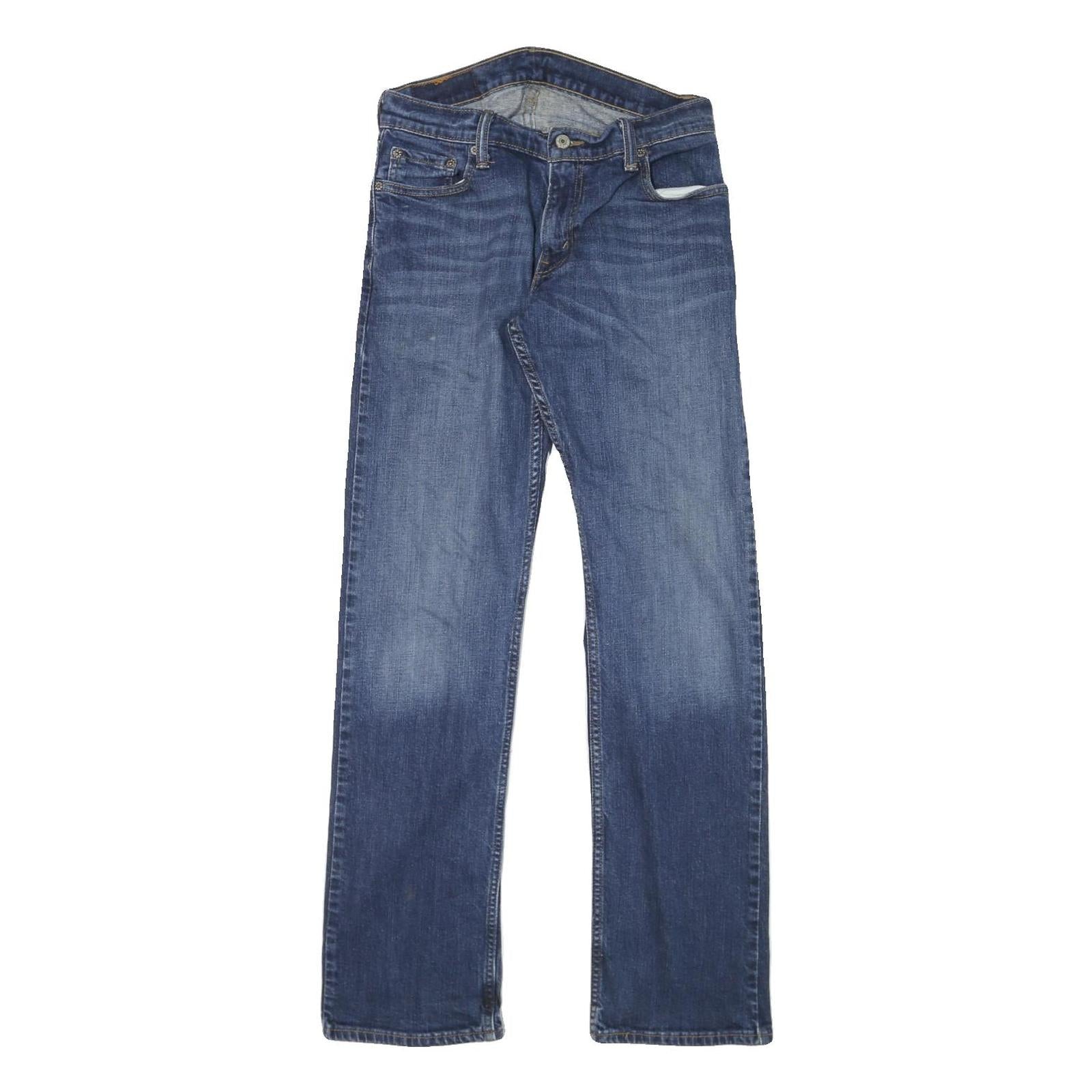 LEVI'S 514 Slim Mens Jeans Blue Slim Straight Denim Medium W30 L32 Classic Zip