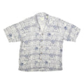 JOSEPH & FEISS Mens Grey & Blue Patterned Silk Shirt L Summer Casual