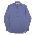 TOMMY HILFIGER Mens Blue Patterned Shirt L Cotton Long Sleeve Button Casual