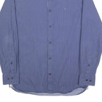 TOMMY HILFIGER Mens Blue Patterned Shirt L Cotton Long Sleeve Button Casual