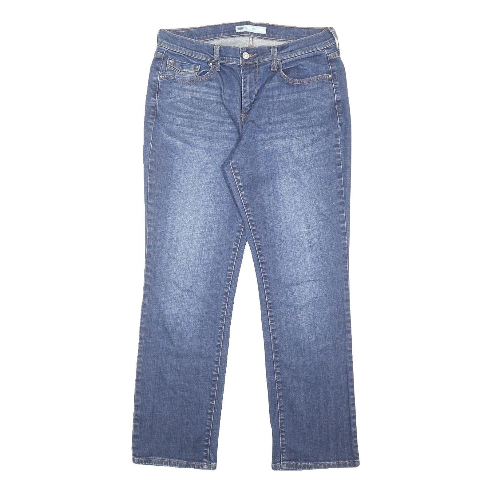 LEVI'S 505 Womens Jeans Blue Regular Straight Denim Medium W29 L30 Classic Fit