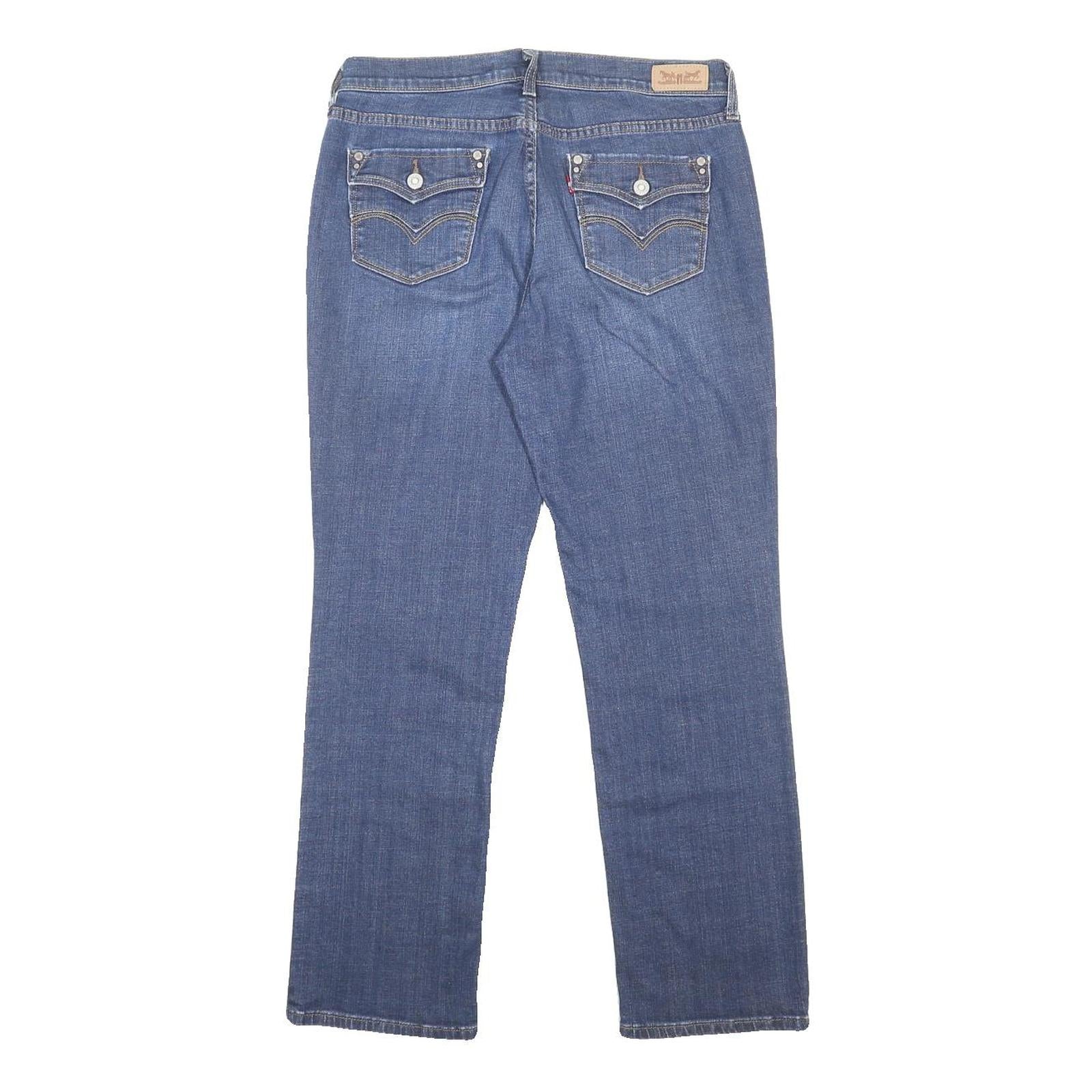LEVI'S 505 Womens Jeans Blue Regular Straight Denim Medium W29 L30 Classic Fit