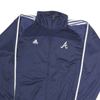 ADIDAS Mens Navy & White Braves Zip Track Jacket XL Polyester Sportwear