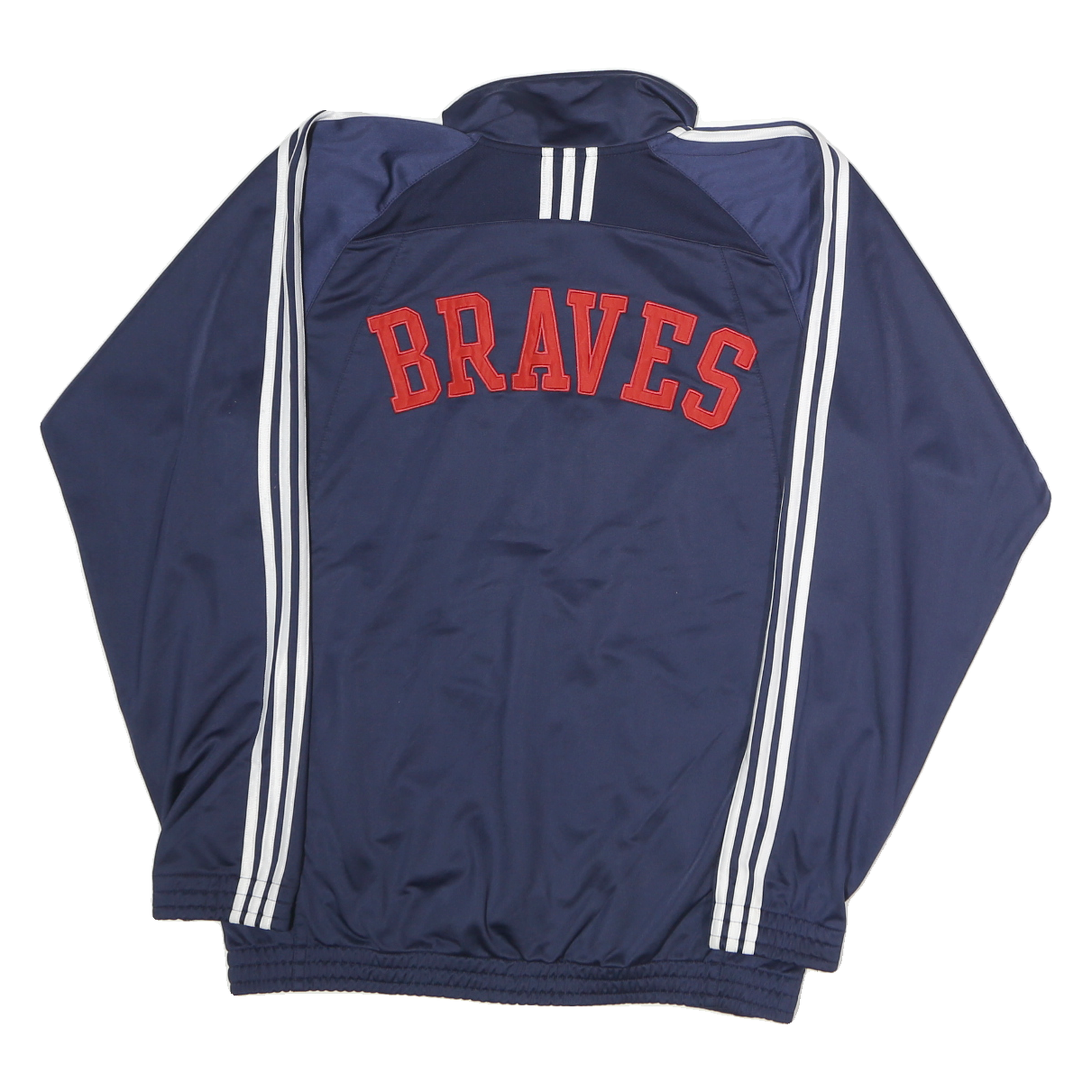 ADIDAS Mens Navy & White Braves Zip Track Jacket XL Polyester Sportwear
