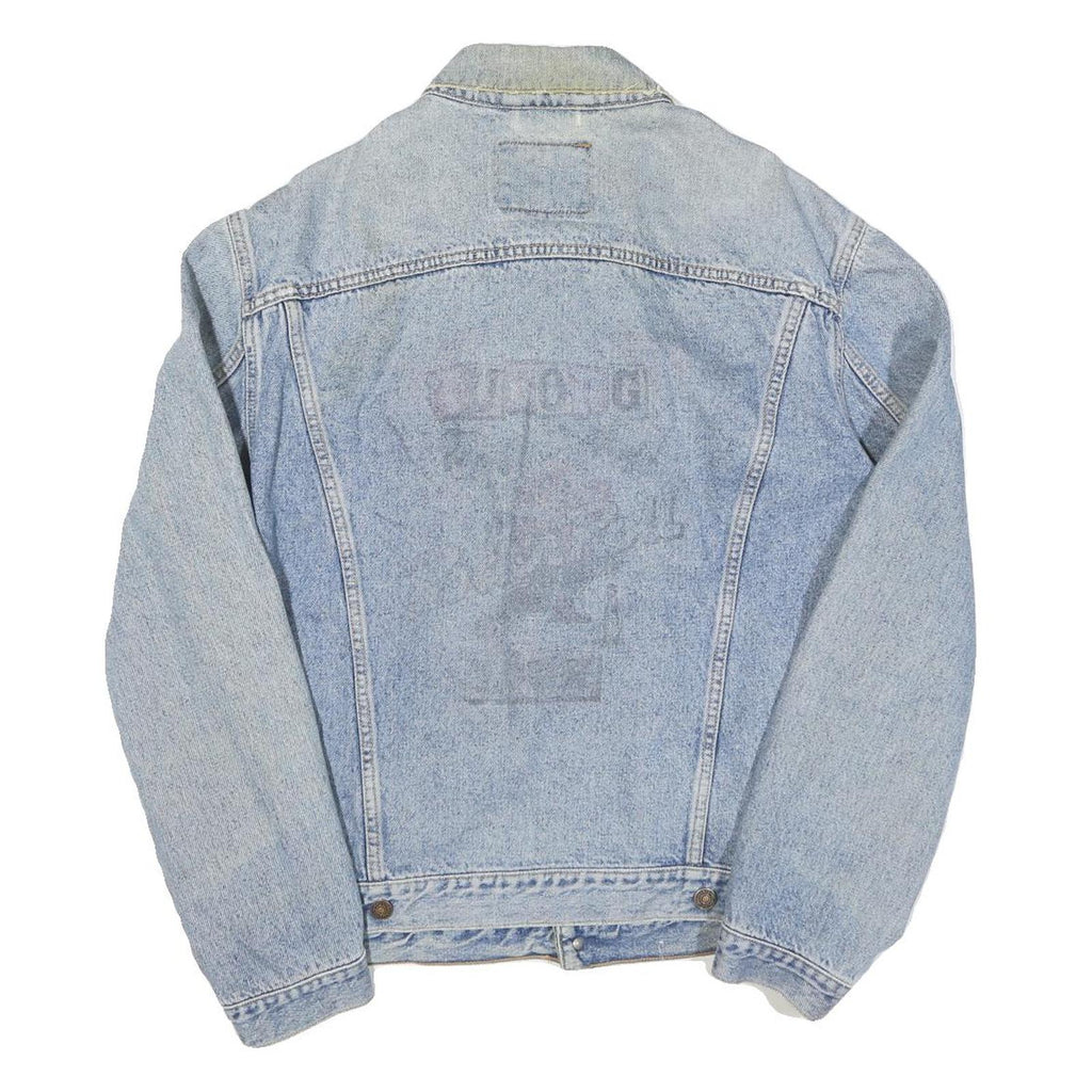 LEVI'S Mens Blue Cotton Denim Jacket L Button Plain Classic Vintage