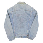 LEVI'S Mens Blue Cotton Denim Jacket L Button Plain Classic Vintage