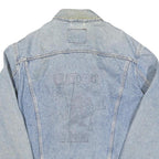 LEVI'S Mens Blue Cotton Denim Jacket L Button Plain Classic Vintage