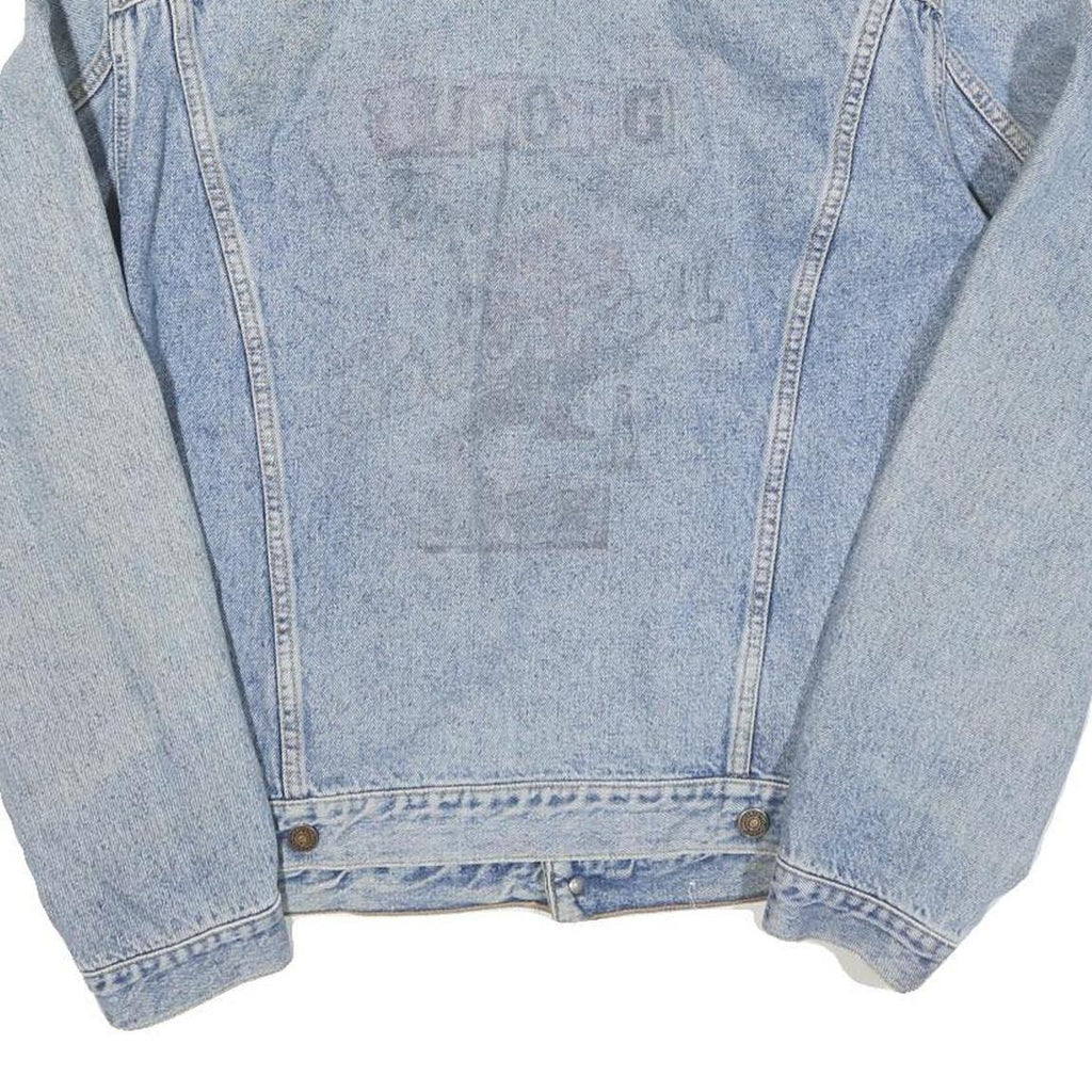 LEVI'S Mens Blue Cotton Denim Jacket L Button Plain Classic Vintage