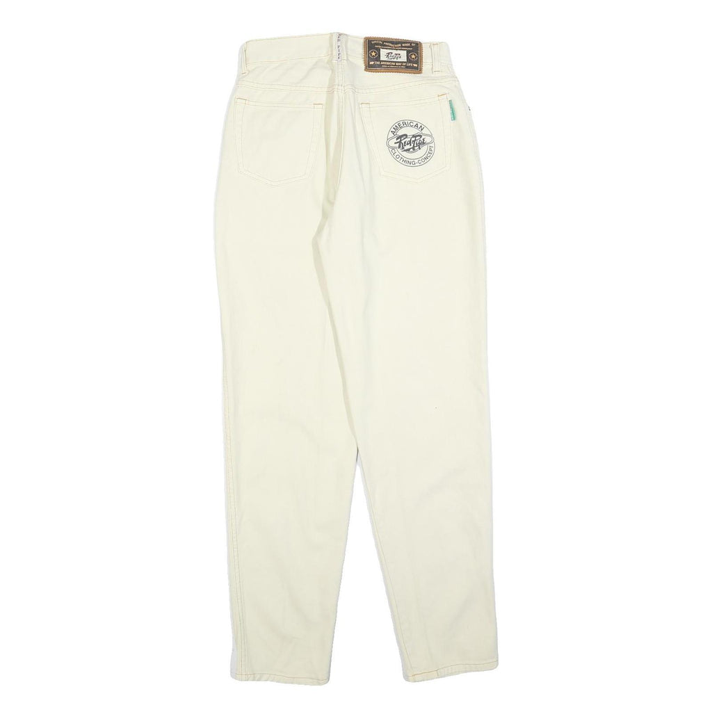 RED PIPE Womens Jeans White Regular Straight Denim W28 L30 Stylish Comfort