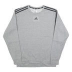 ADIDAS Mens Grey Sweatshirt M Crew Neck Cotton Blend Pullover Sports Casual
