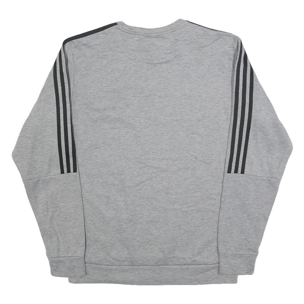 ADIDAS Mens Grey Sweatshirt M Crew Neck Cotton Blend Pullover Sports Casual