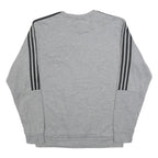 ADIDAS Mens Grey Sweatshirt M Crew Neck Cotton Blend Pullover Sports Casual