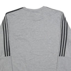 ADIDAS Mens Grey Sweatshirt M Crew Neck Cotton Blend Pullover Sports Casual