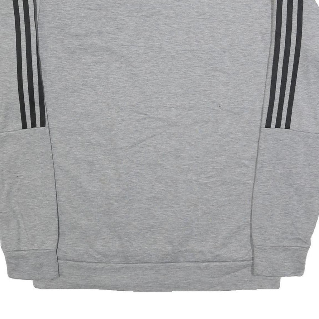 ADIDAS Mens Grey Sweatshirt M Crew Neck Cotton Blend Pullover Sports Casual
