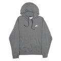 NIKE Mens Grey Hoodie M Cotton Blend Pullover Drawstring Hood Sweatshirt
