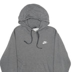 NIKE Mens Grey Hoodie M Cotton Blend Pullover Drawstring Hood Sweatshirt