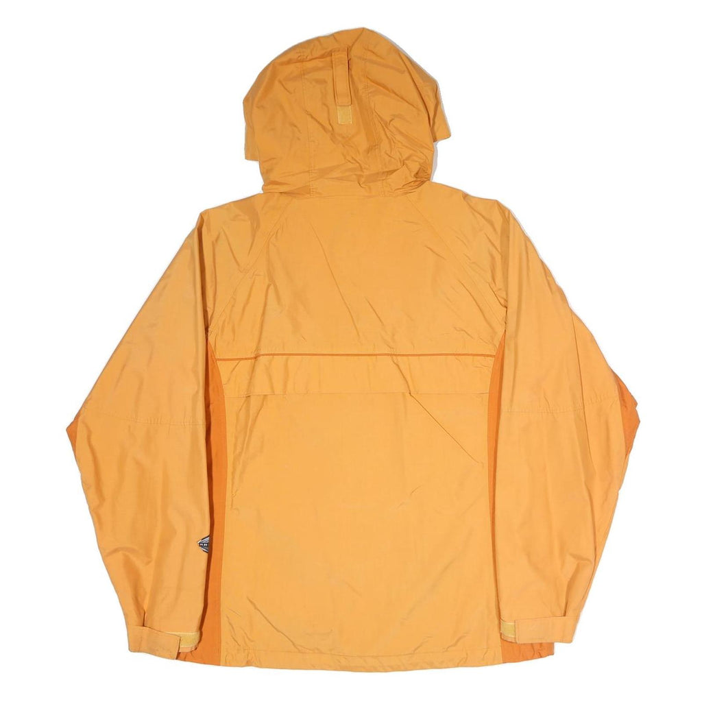 COLUMBIA Womens Yellow & Orange Outdoor Jacket L Polyester Blend Hooded Zip