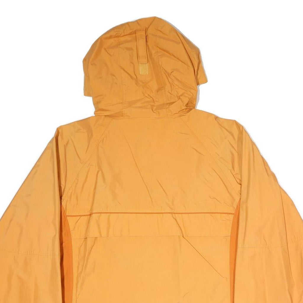 COLUMBIA Womens Yellow & Orange Outdoor Jacket L Polyester Blend Hooded Zip