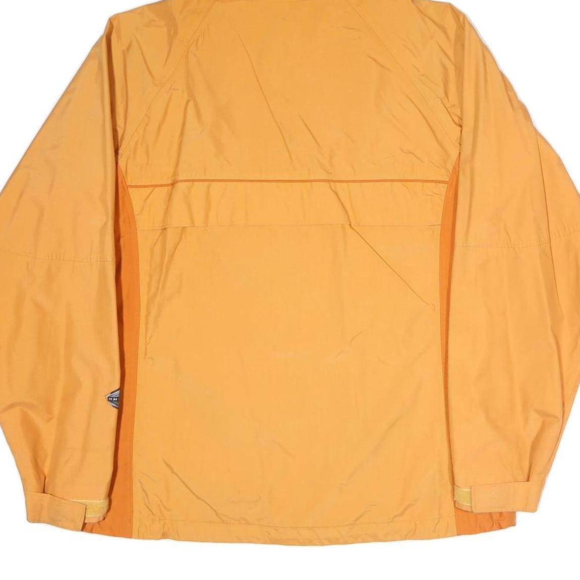 COLUMBIA Womens Yellow & Orange Outdoor Jacket L Polyester Blend Hooded Zip
