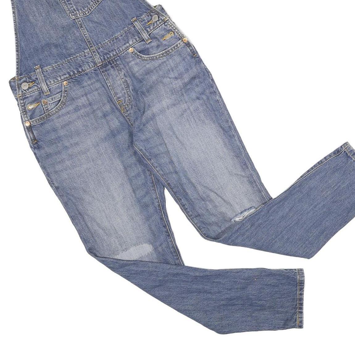 LEVI'S Womens Blue Denim Dungarees Regular Fit Denim XS W28 L27 Casual Fashion