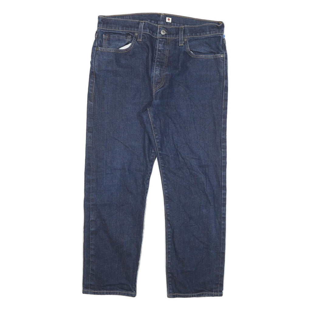 LEVI'S 502 Mens Jeans Blue Regular Straight Denim Raw W33 L25 Classic Zip Cotton