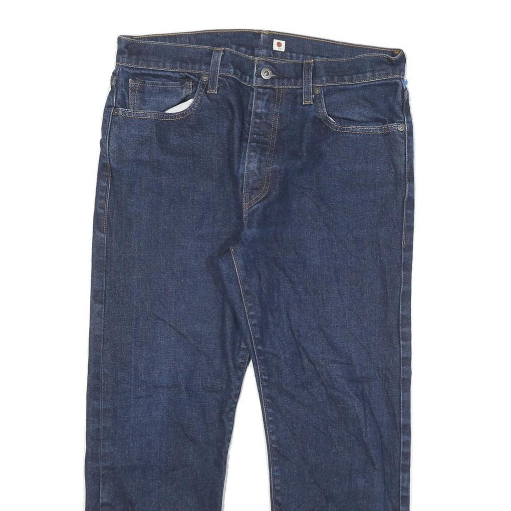 LEVI'S 502 Mens Jeans Blue Regular Straight Denim Raw W33 L25 Classic Zip Cotton