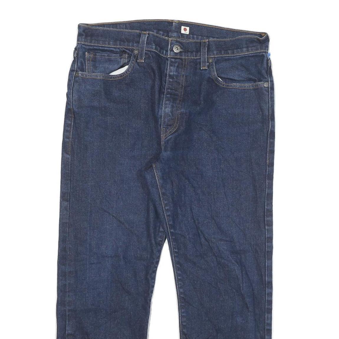 LEVI'S 502 Mens Jeans Blue Regular Straight Denim Raw W33 L25 Classic Zip Cotton