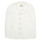 ONLY Womens Shirt Beige Collared Long Sleeve S