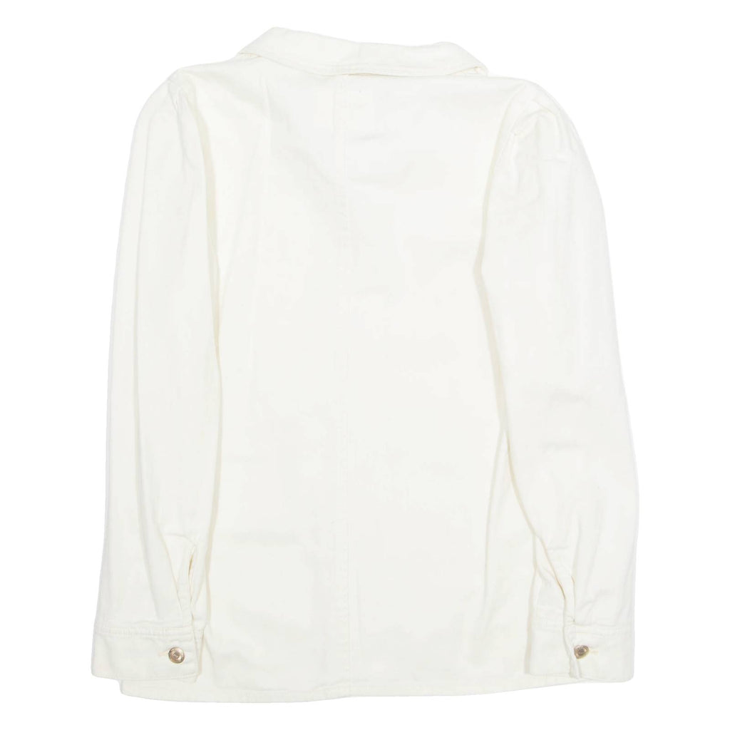 ONLY Womens Shirt Beige Collared Long Sleeve S
