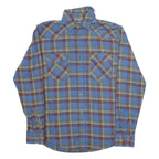 WRANGLER Mens Shirt Blue Check Long Sleeve S