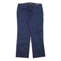 TOMMY HILFIGER Womens Cotton Blend Navy Blue Regular Straight Trousers W31 L25