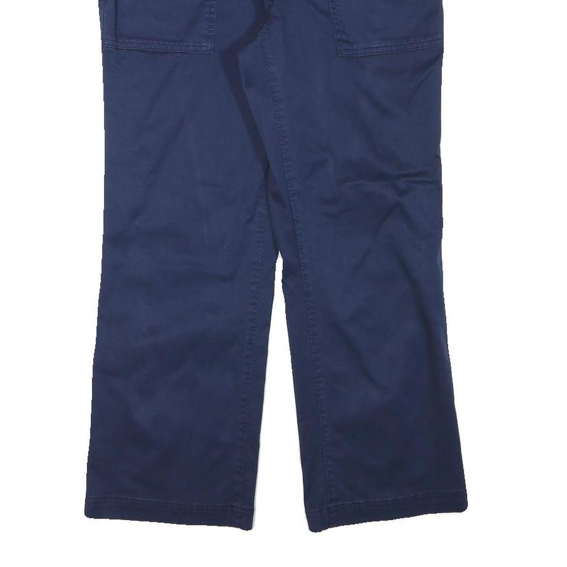 TOMMY HILFIGER Womens Cotton Blend Navy Blue Regular Straight Trousers W31 L25