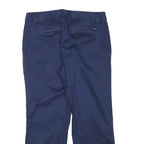 TOMMY HILFIGER Womens Cotton Blend Navy Blue Regular Straight Trousers W31 L25