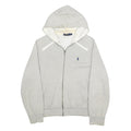 POLO RALPH LAUREN Mens Grey Cotton Blend Full Zip Hoodie M Casual Zip Up