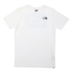 THE NORTH FACE Boys White XL Graphic T-Shirt Short Sleeve Crew Neck Cotton Blend