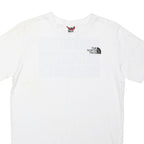 THE NORTH FACE Boys White XL Graphic T-Shirt Short Sleeve Crew Neck Cotton Blend