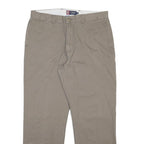 CHAPS Mens Cotton Beige Regular Straight Trousers W36 L29 Classic Casual