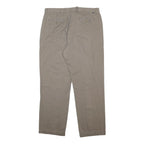 CHAPS Mens Cotton Beige Regular Straight Trousers W36 L29 Classic Casual