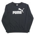 PUMA Mens Black Cotton Blend Crew Neck Sweatshirt M Sportswear Casual
