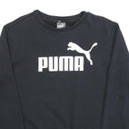 PUMA Mens Black Cotton Blend Crew Neck Sweatshirt M Sportswear Casual