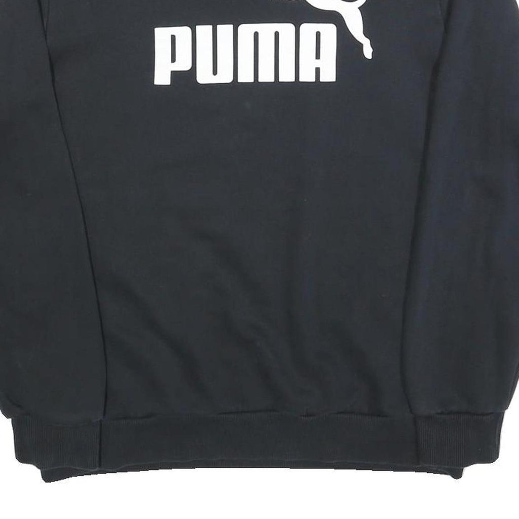 PUMA Mens Black Cotton Blend Crew Neck Sweatshirt M Sportswear Casual