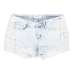FB SISTER Womens Shorts Blue Casual Denim M W28 Lace Trim Summer Wear