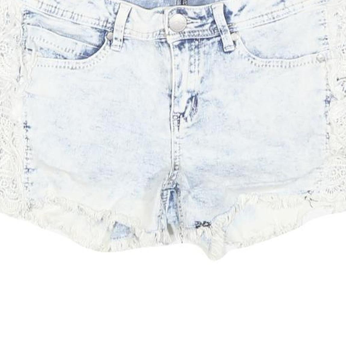 FB SISTER Womens Shorts Blue Casual Denim M W28 Lace Trim Summer Wear