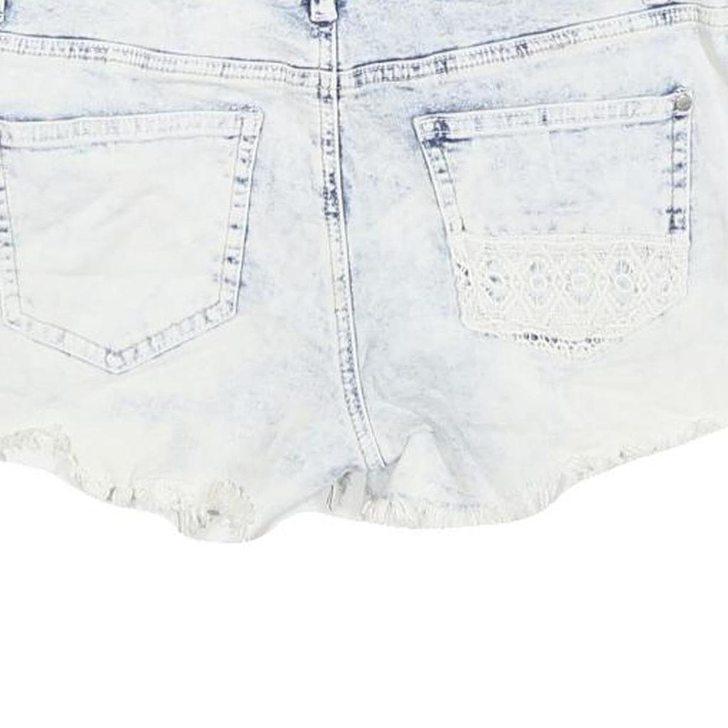 FB SISTER Womens Shorts Blue Casual Denim M W28 Lace Trim Summer Wear