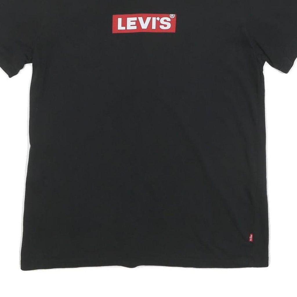 LEVI'S Mens Black Red Logo Modern T-Shirt M Short Sleeve Crew Neck Cotton