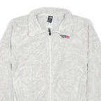 THE NORTH FACE Girls White Pink Logo Cotton Blend Plush Zip Jumper 15-16Y Soft
