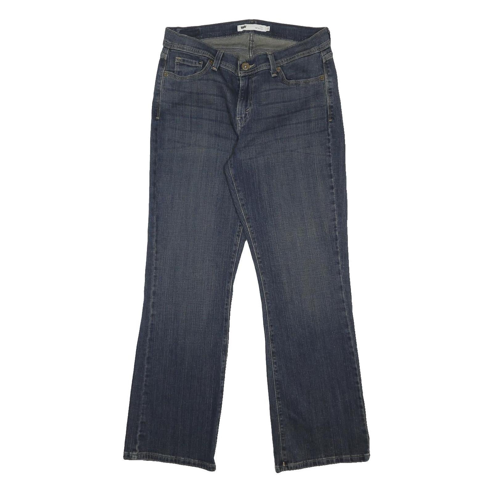 LEVI'S Womens Relaxed Straight Denim Dark Blue Cotton Blend W31 L32 Zip Jeans