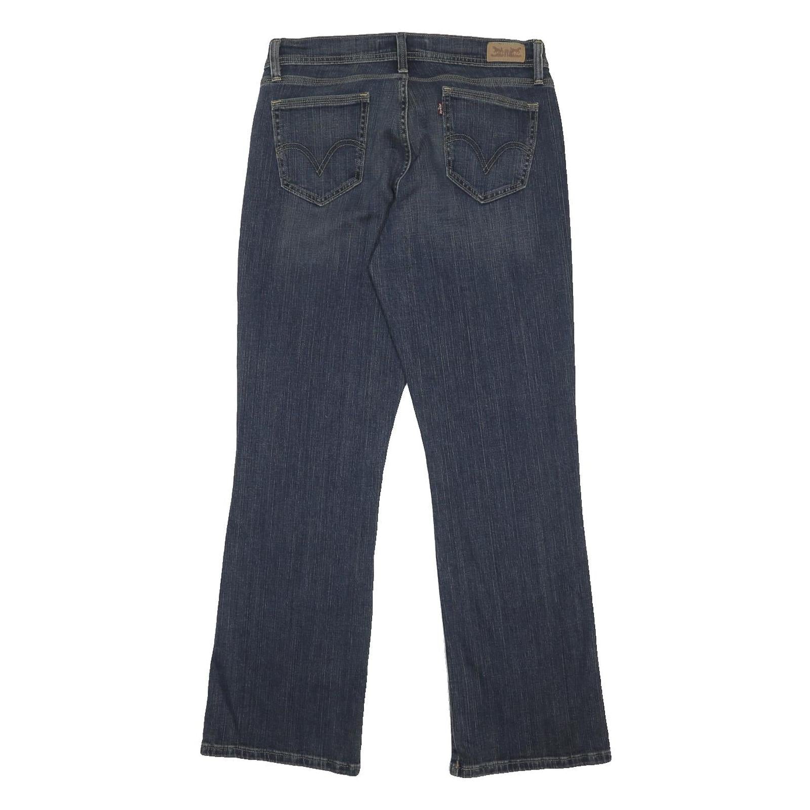 LEVI'S Womens Relaxed Straight Denim Dark Blue Cotton Blend W31 L32 Zip Jeans