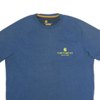 CARHARTT Mens Blue Relaxed Fit L Short Sleeve Crew Neck Logo T-Shirt