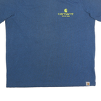 CARHARTT Mens Blue Relaxed Fit L Short Sleeve Crew Neck Logo T-Shirt